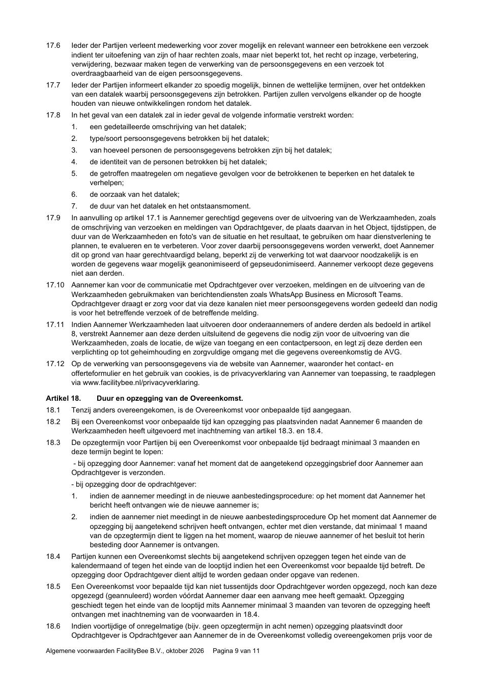 Algemene voorwaarden — pagina 9