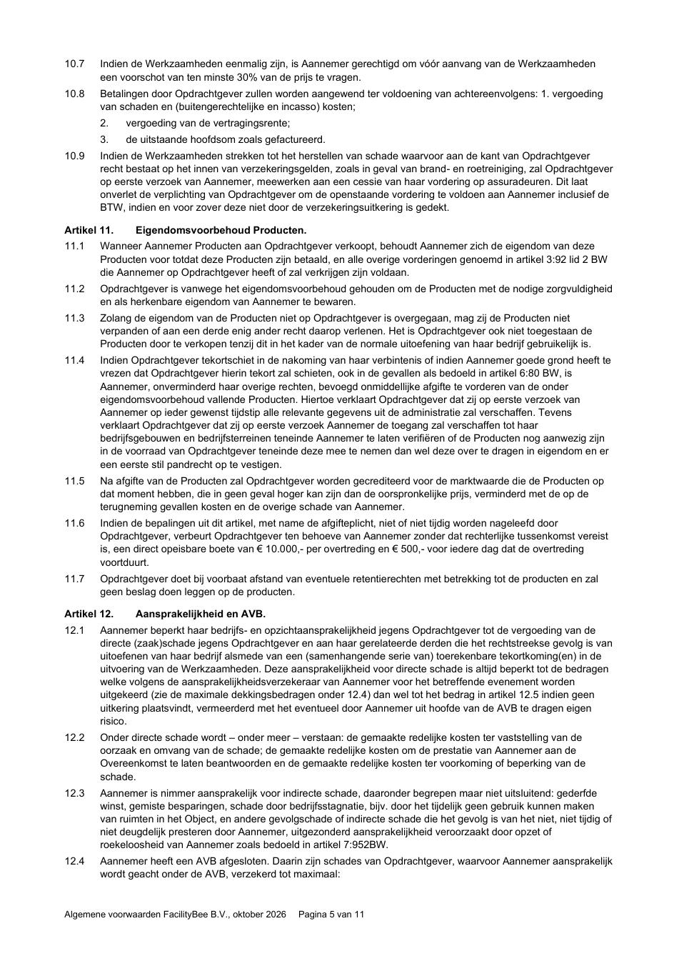 Algemene voorwaarden — pagina 5